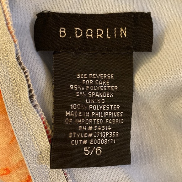 B. Darlin Sky Blue Floral Party Dress (Size 5/6) - Picture 9 of 10